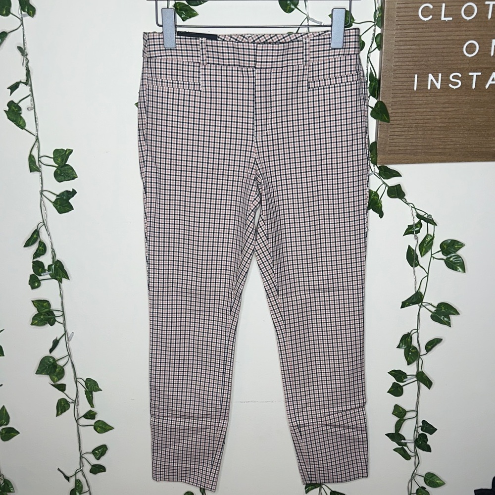 Banana Republic Modern Sloan Washable Bi Stretch Plaid Ankle Pants NWT